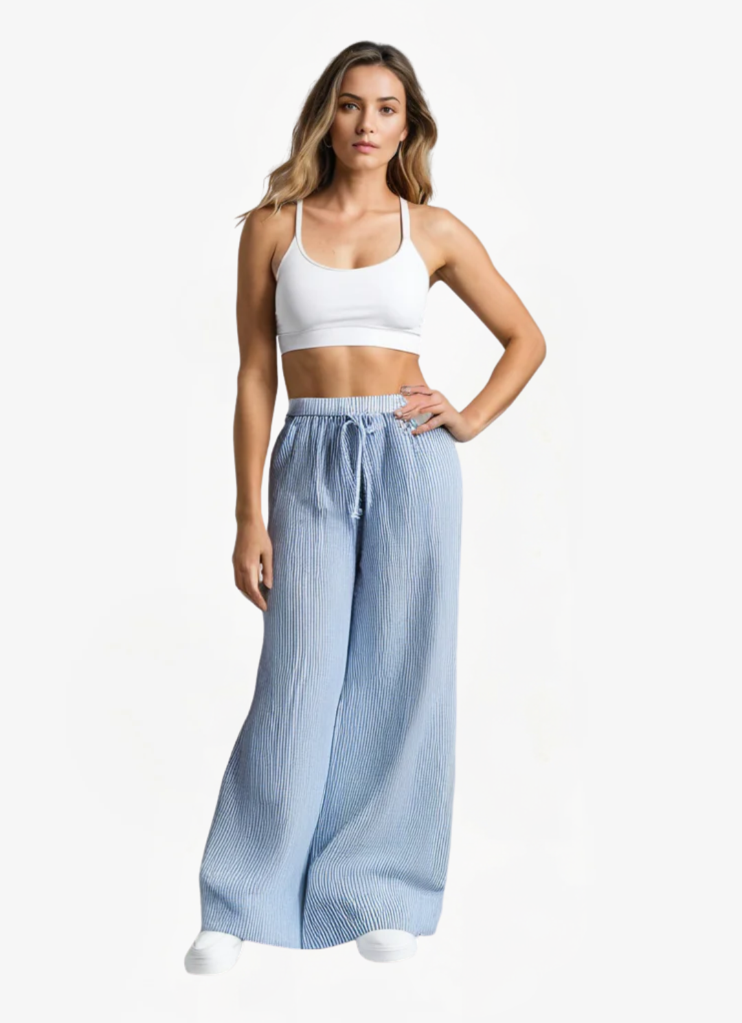 James & Elly™ | Striped Wide Trousers