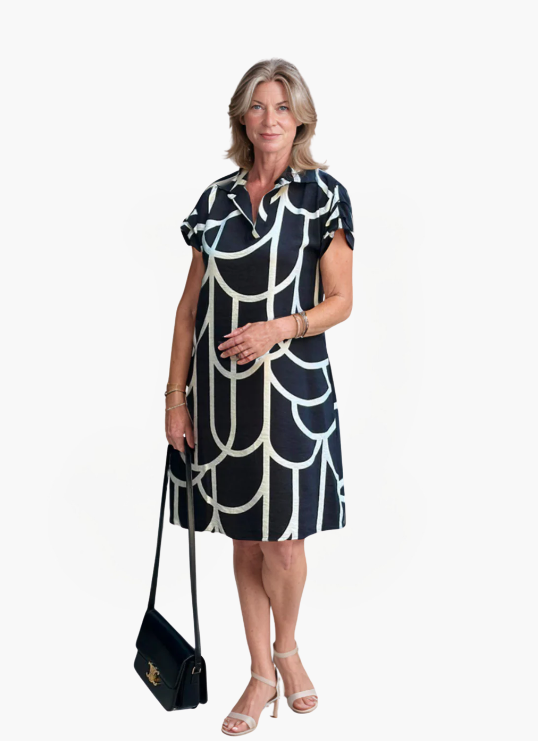 James & Elly™ | Polo Dress with Graphic Print