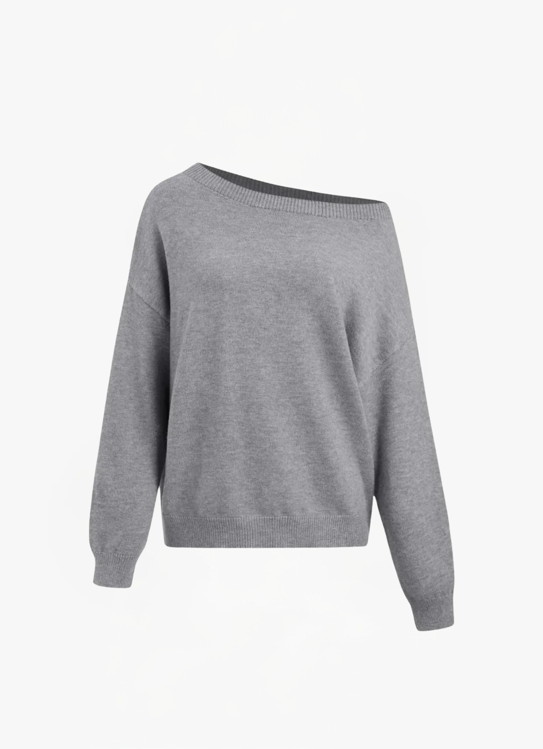 James & Elly™ | Oversized Jumper with Asymmetrical Neckline