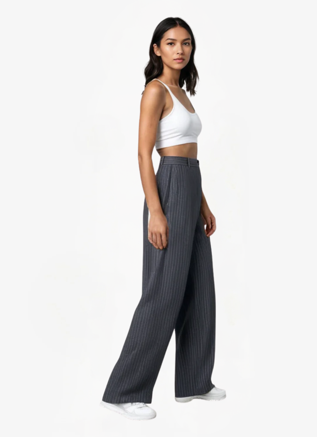 James & Elly™ | Elegant Striped Wide Trousers