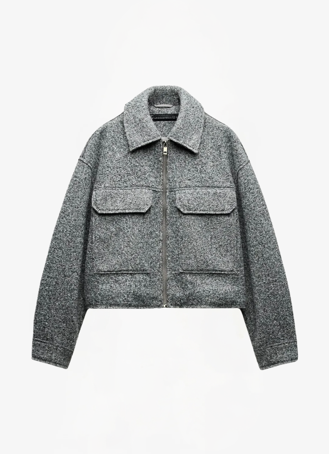 James & Elly™ | Grey Boucle Jacket