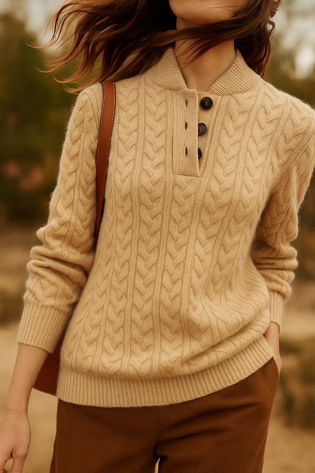Arden | Button-Up Cashmere Sweater