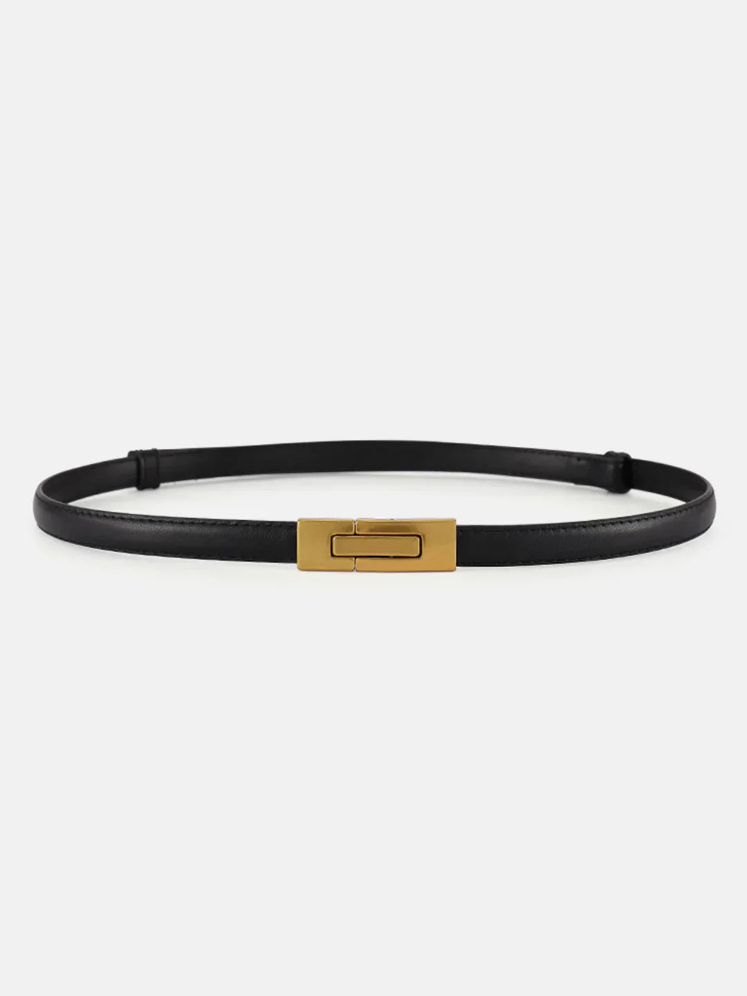 James & Elly™ | Slim Vintage Leather Belt with Magnetic Closure