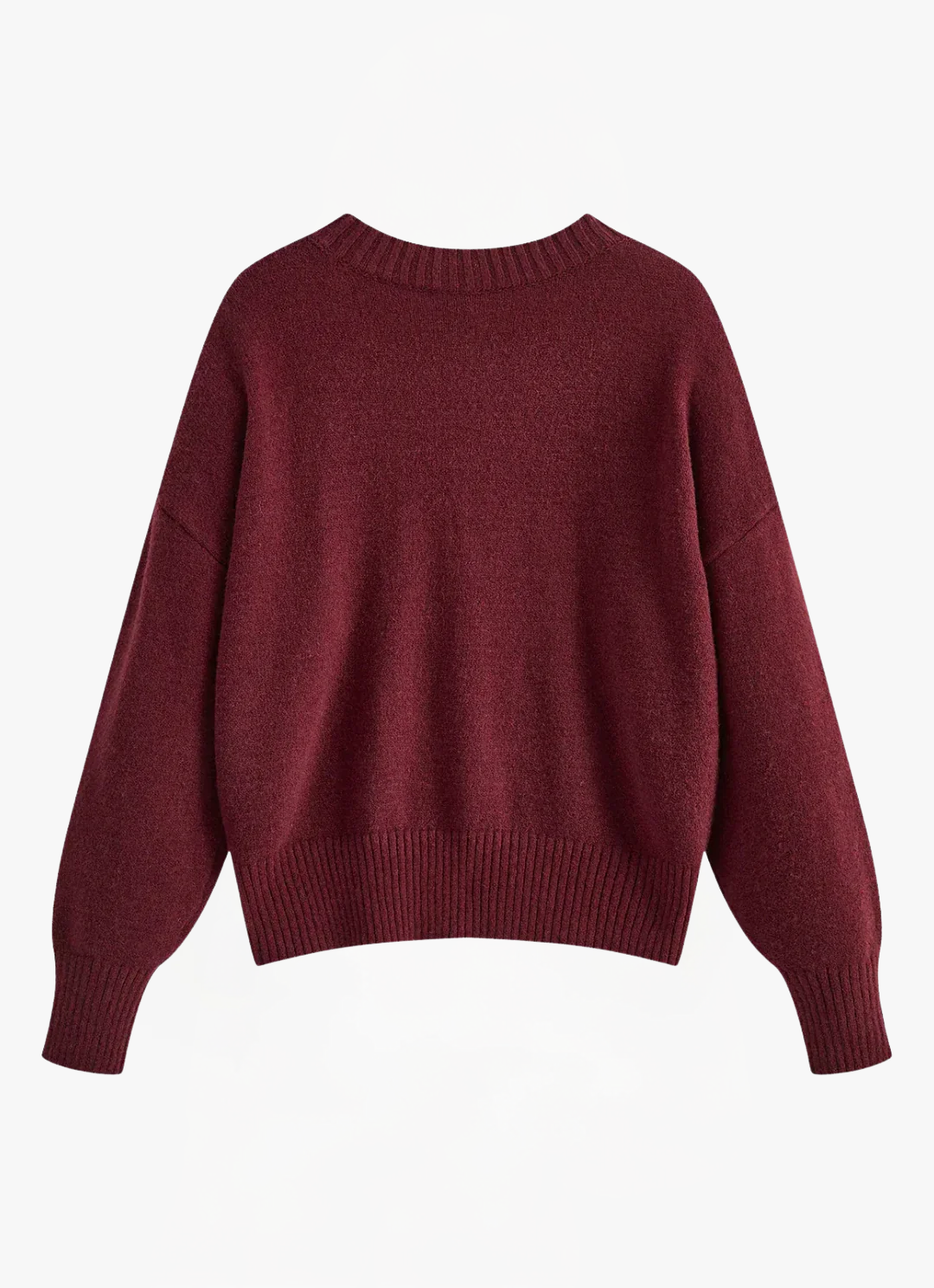 James & Elly™ | Jersey Sweater in Burgundy