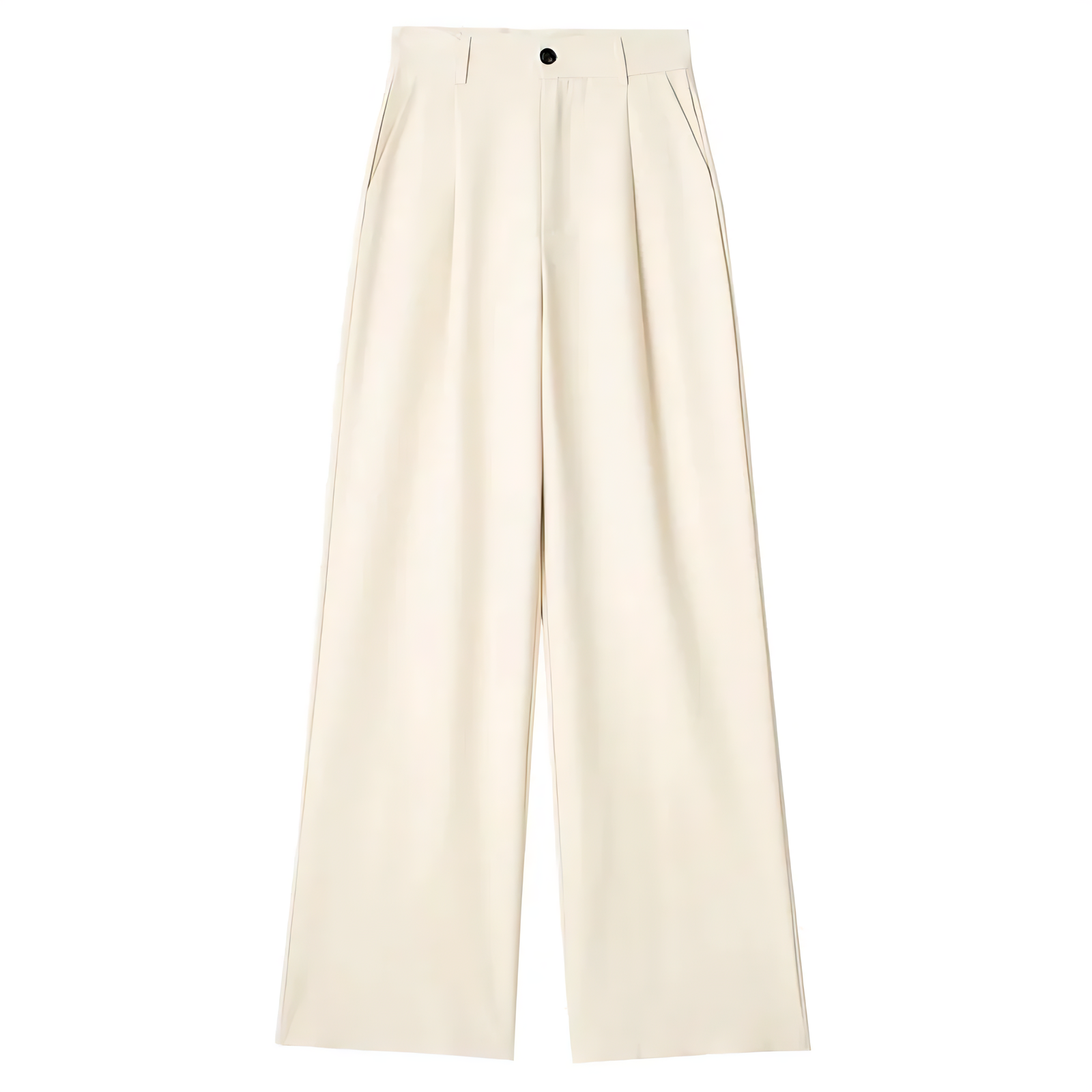 James & Elly™ | Elegant Ecru Wide Trousers
