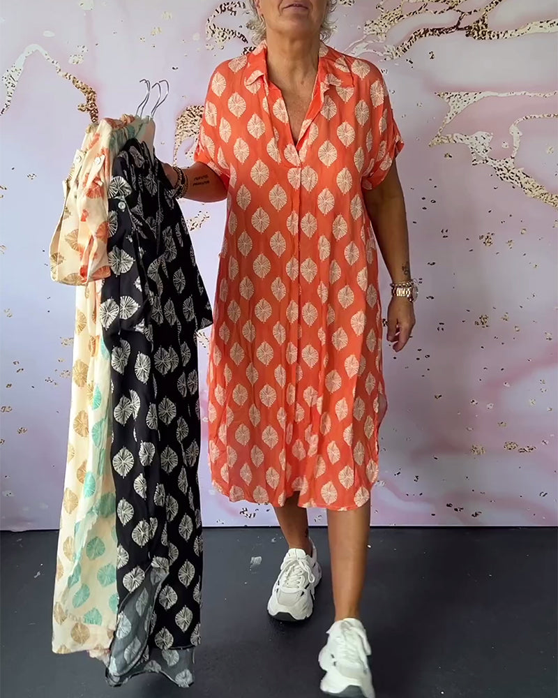 James & Elly™ | Light Shirt Dress