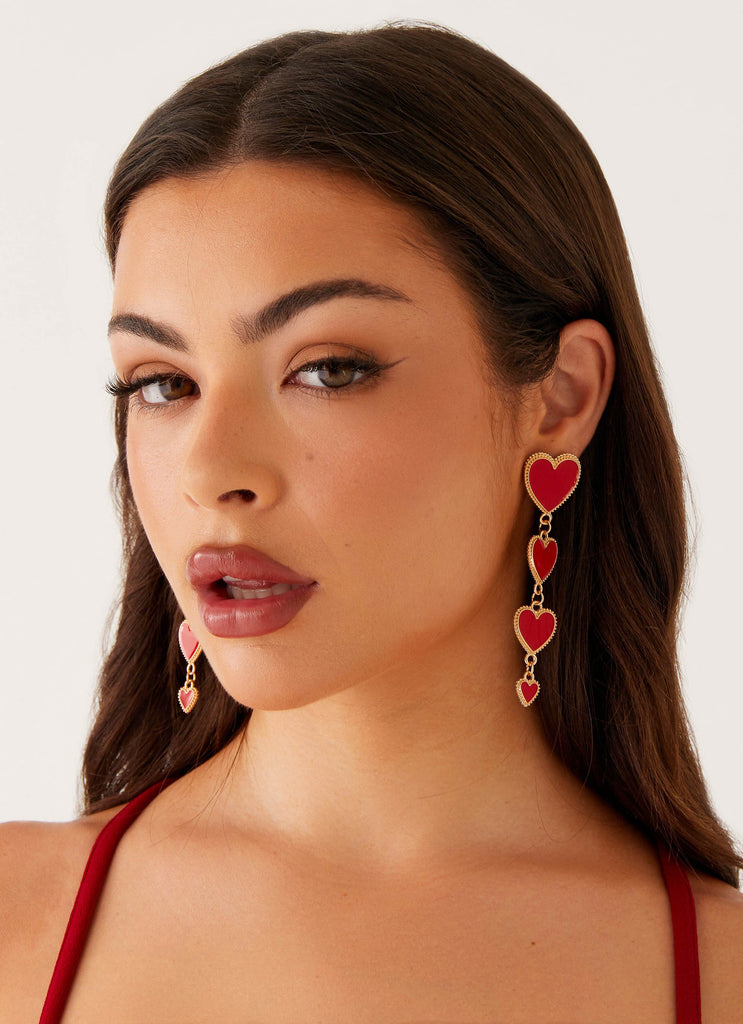 James & Elly™ | Red Love Earrings