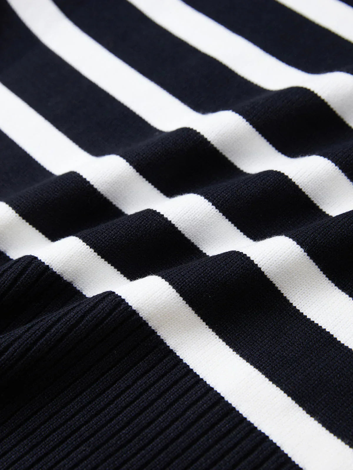 James & Elly™ | Comfortable Striped High Neck Jumper
