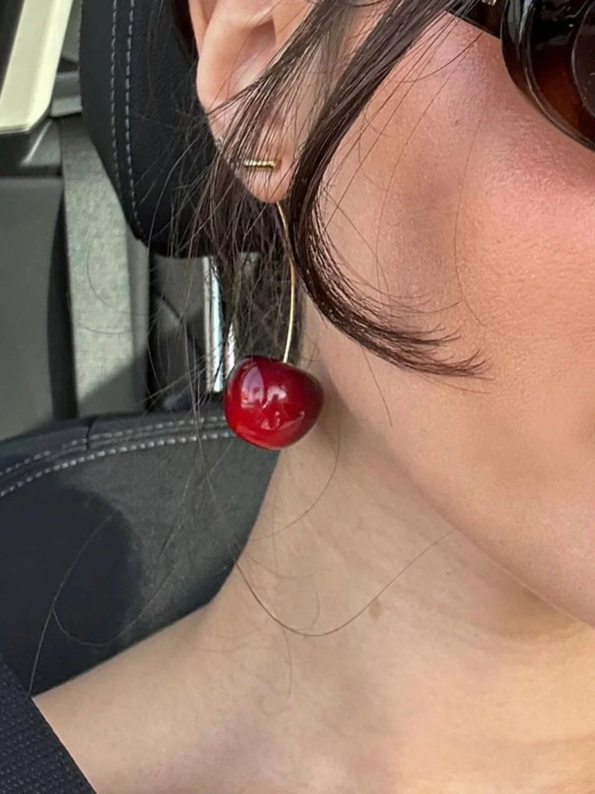 James & Elly™ | Cherry Drop Earrings Burgundy