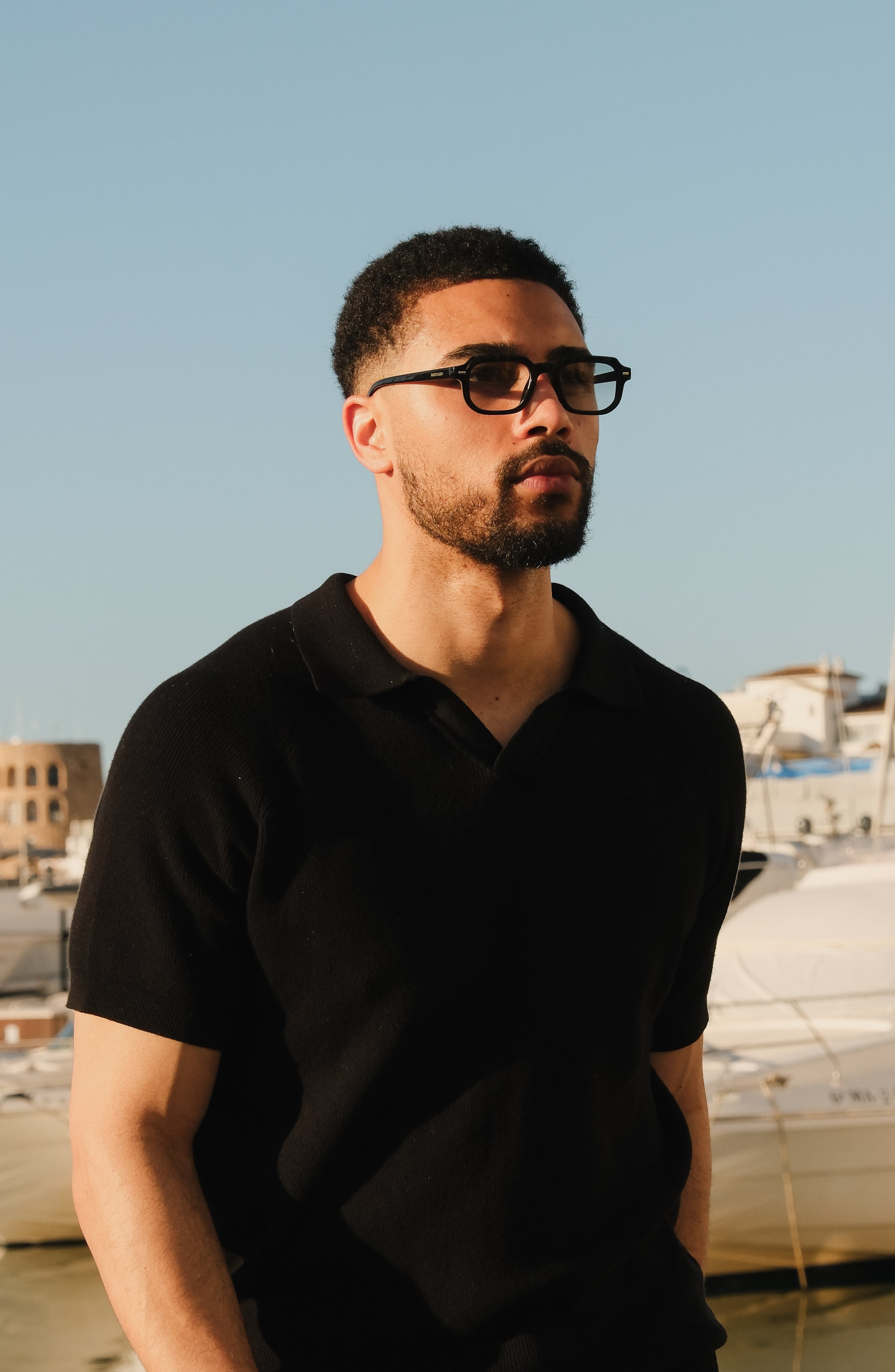 James & Elly™ | Sirocco sunglasses - Black/Gradient Green