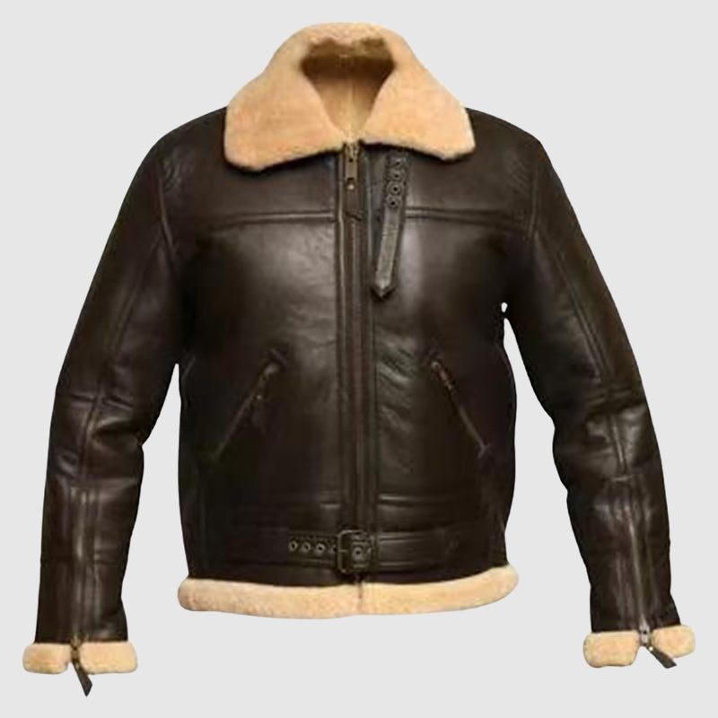 Dark Brown PU Leather Men’s Jacket