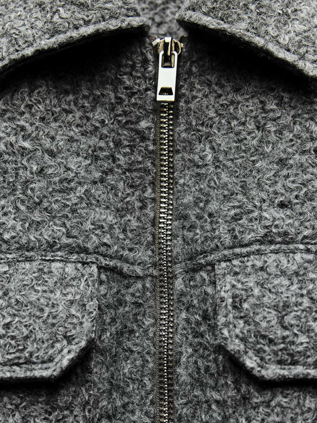 James & Elly™ | Grey Boucle Jacket