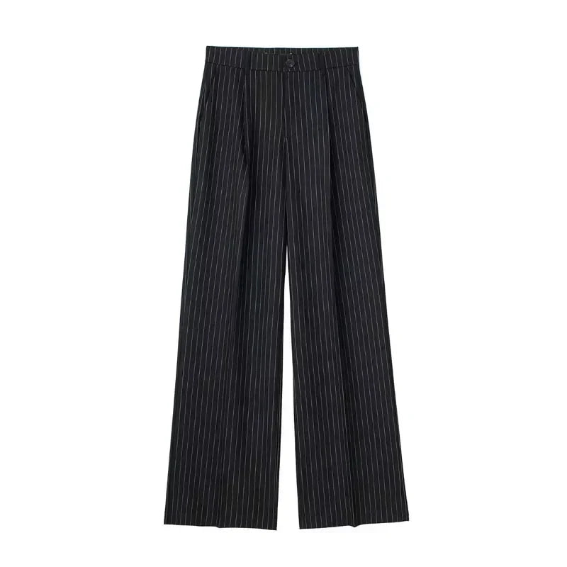 James & Elly™ | Elegant Ecru Wide Trousers