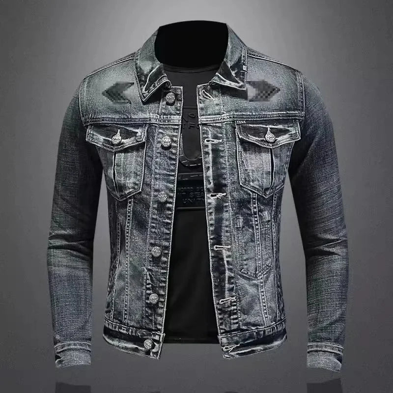 James & Elly™ | Denim Motorcycle Jacket