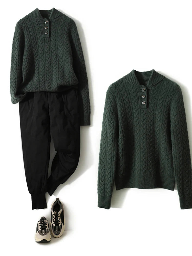 Arden | Button-Up Cashmere Sweater