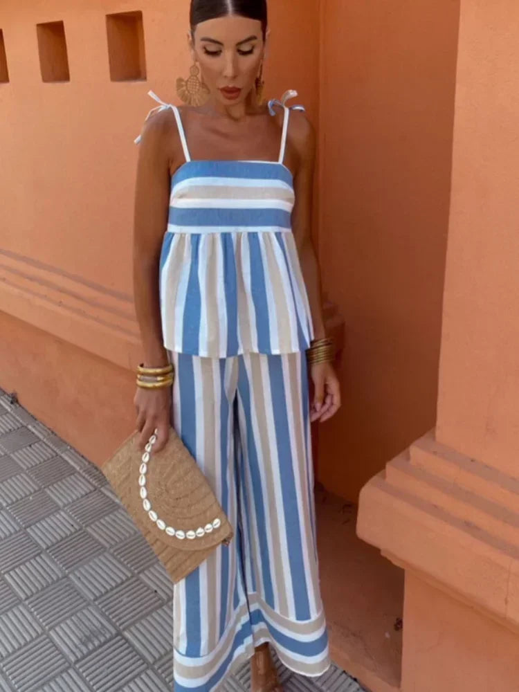 James & Elly™ | Riviera Striped Jumpsuit