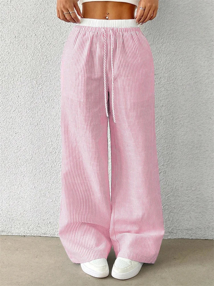 James & Elly™ | Striped Wide Trousers