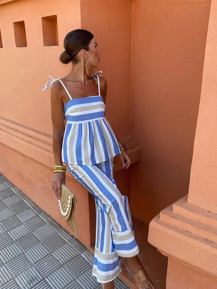 James & Elly™ | Riviera Striped Jumpsuit