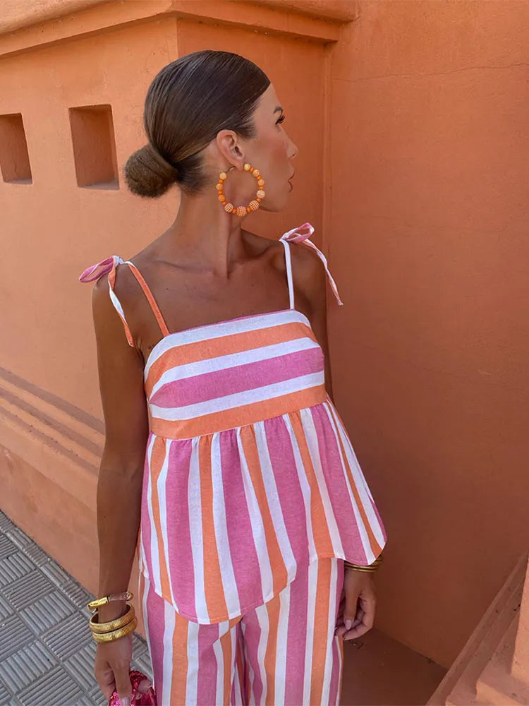 James & Elly™ | Riviera Striped Jumpsuit