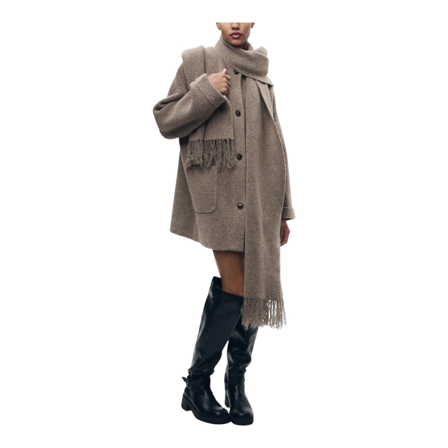 James & Elly™ | Cardigan with Scarf