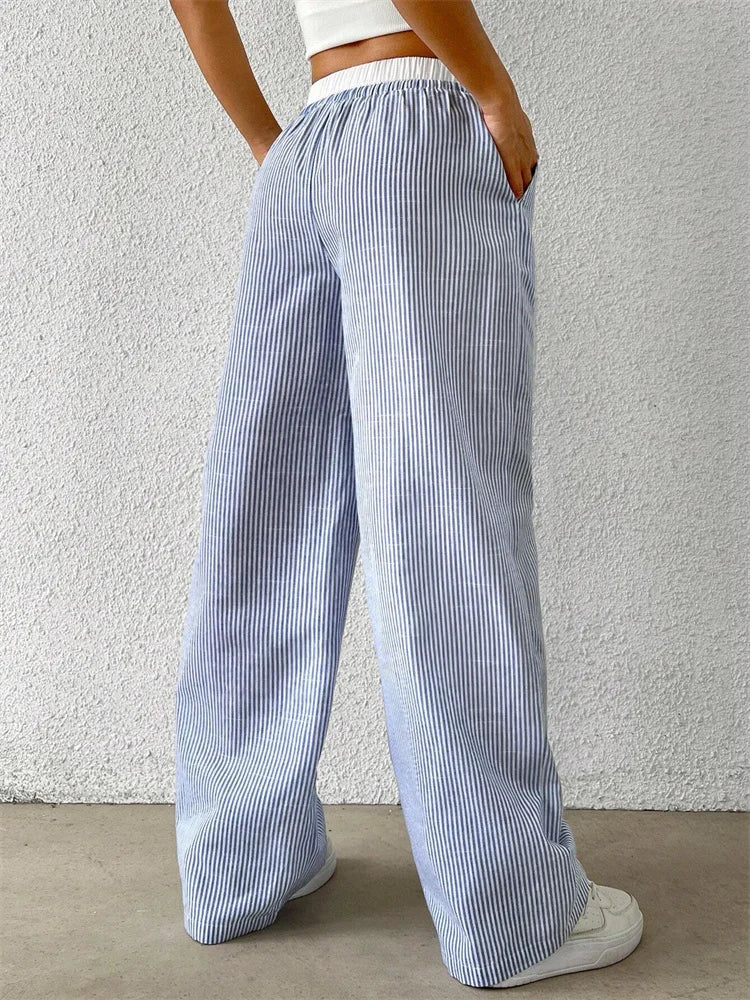 James & Elly™ | Striped Wide Trousers