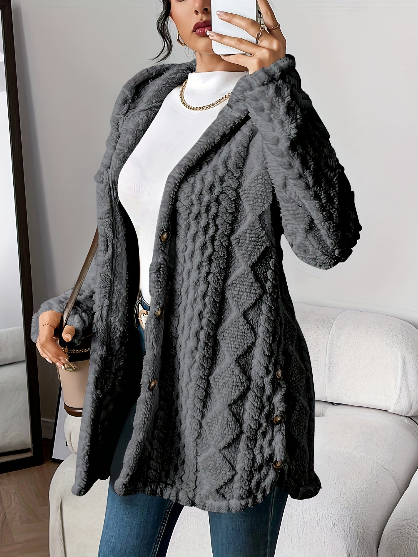 Elise™ | Plush Hooded Cardigan