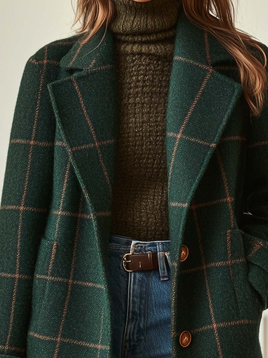 Elena | Classic Checked Coat