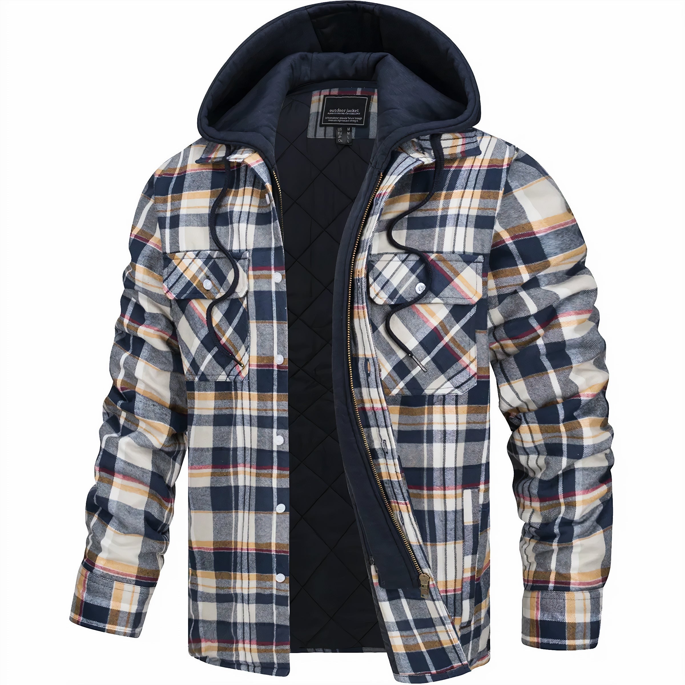 James & Elly™ | Checked Jacket with Zipper