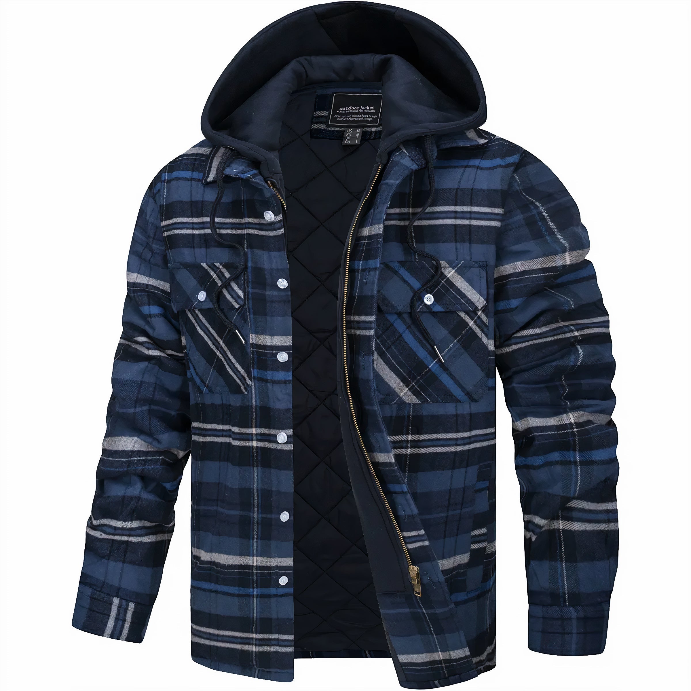 James & Elly™ | Checked Jacket with Zipper