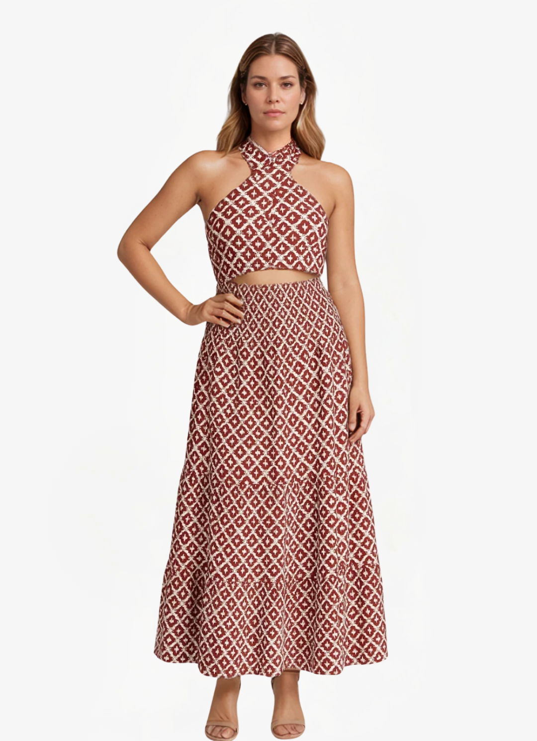 James & Elly™ | Halterneck set with desert flower pattern