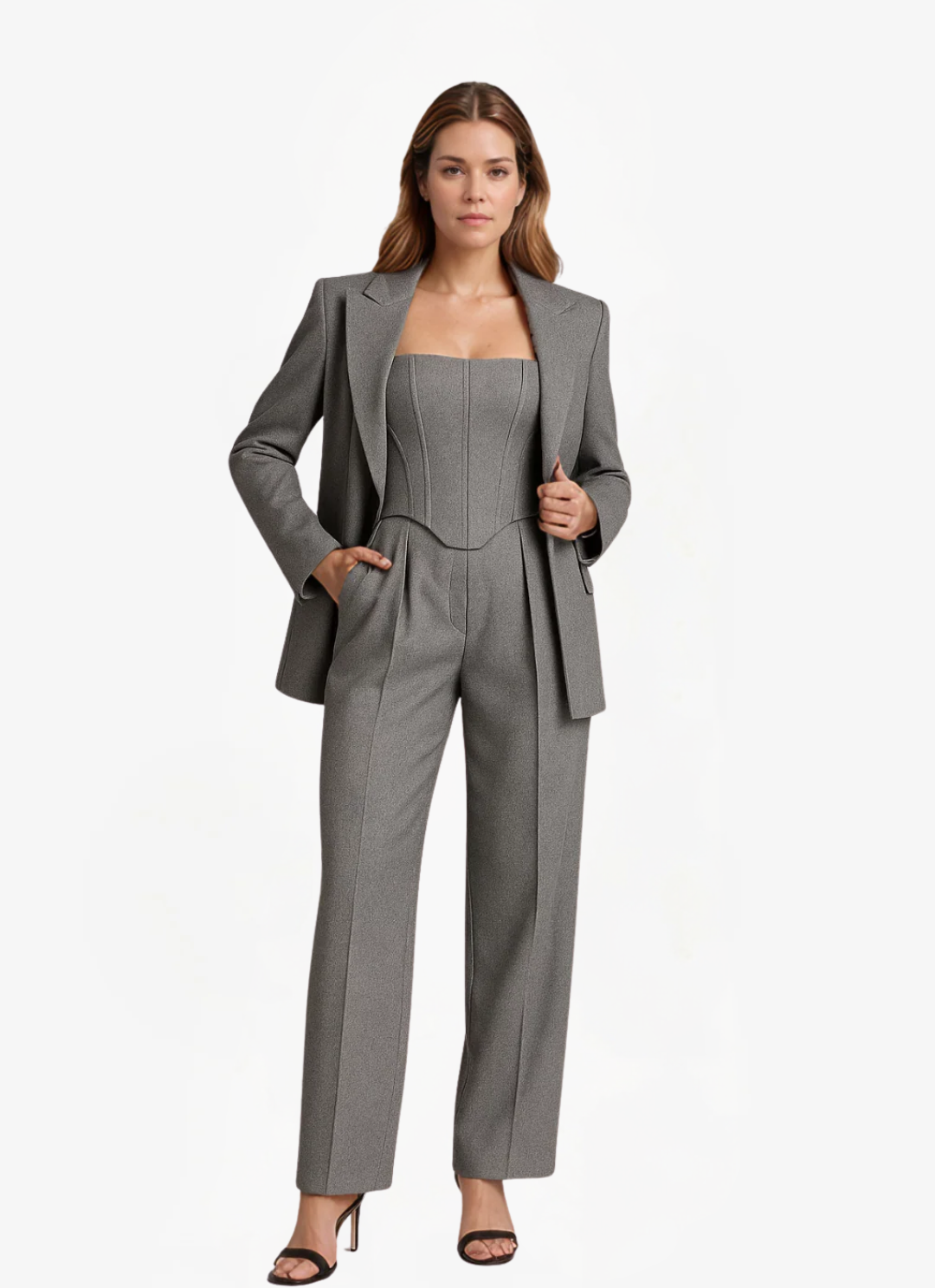 James & Elly™ | Double-Breasted Blazer Set