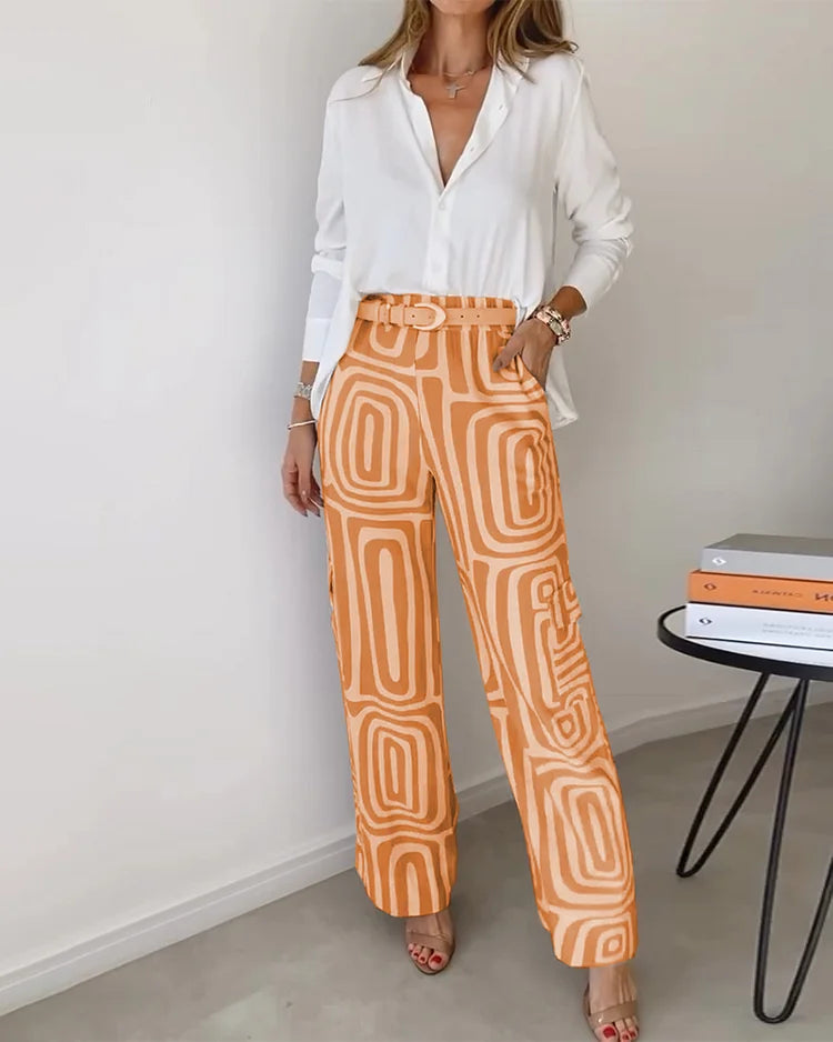 James & Elly™ | Retro-Chic Set with Wide Trousers