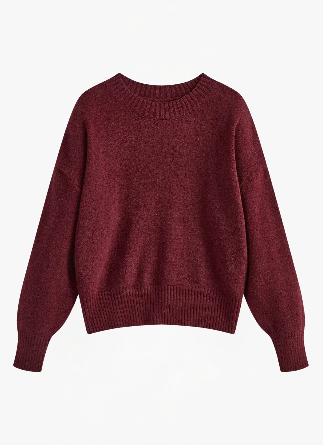 James & Elly™ | Jersey Sweater in Burgundy