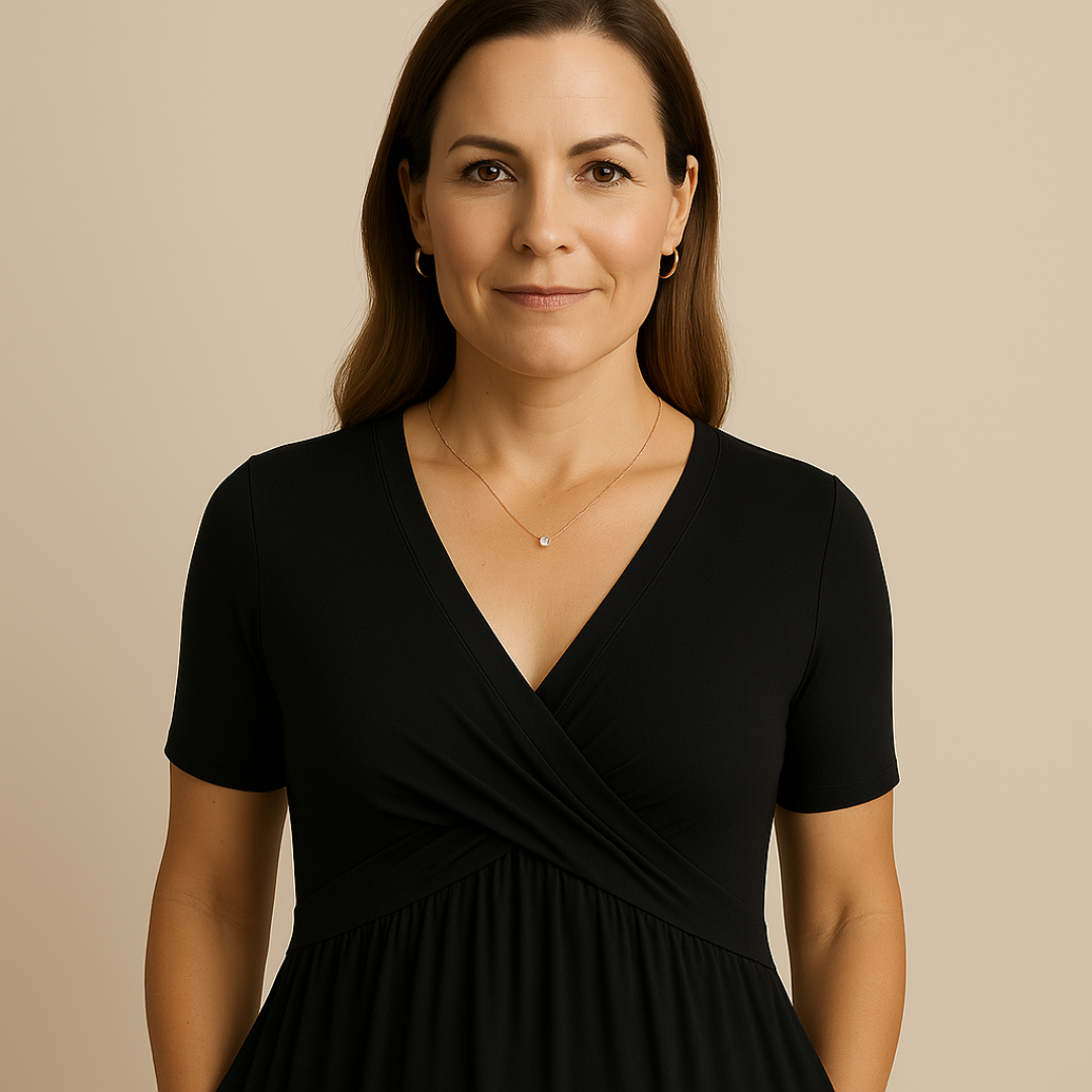 James & Elly™ | Midi Dress with V-Neck