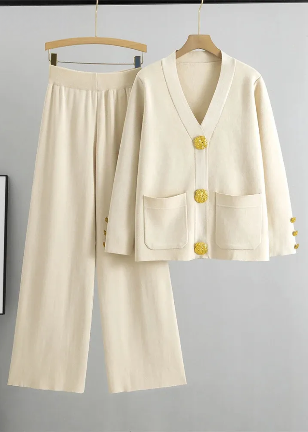 James & Elly™ | Knitted Set with Button Placket