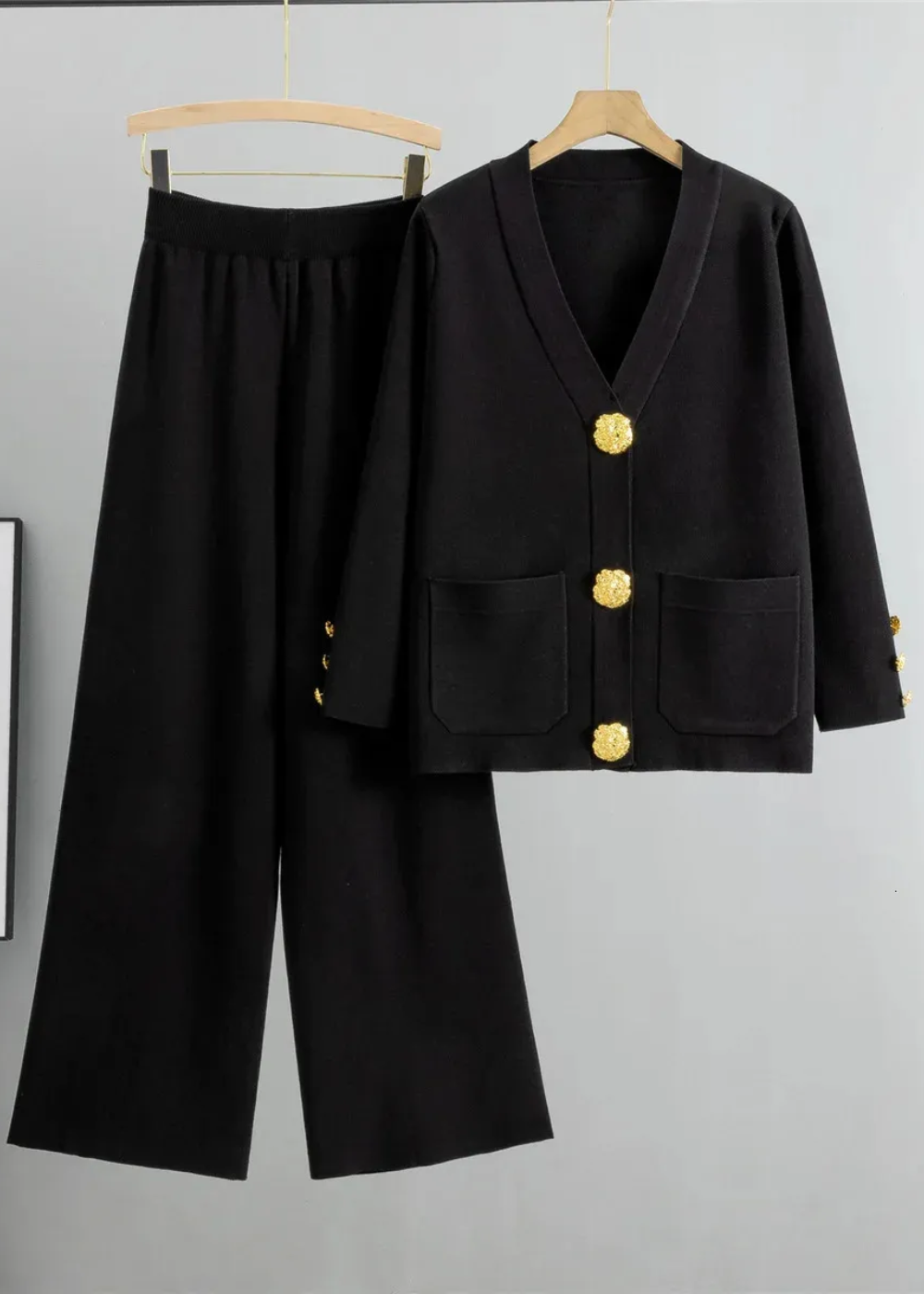 James & Elly™ | Knitted Set with Button Placket