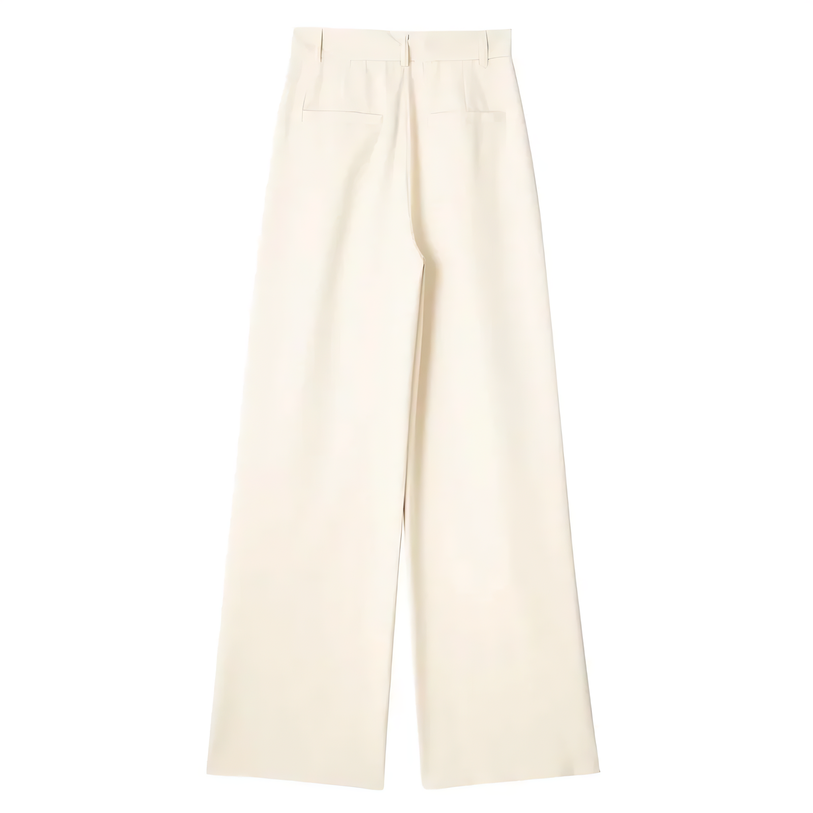 James & Elly™ | Elegant Ecru Wide Trousers