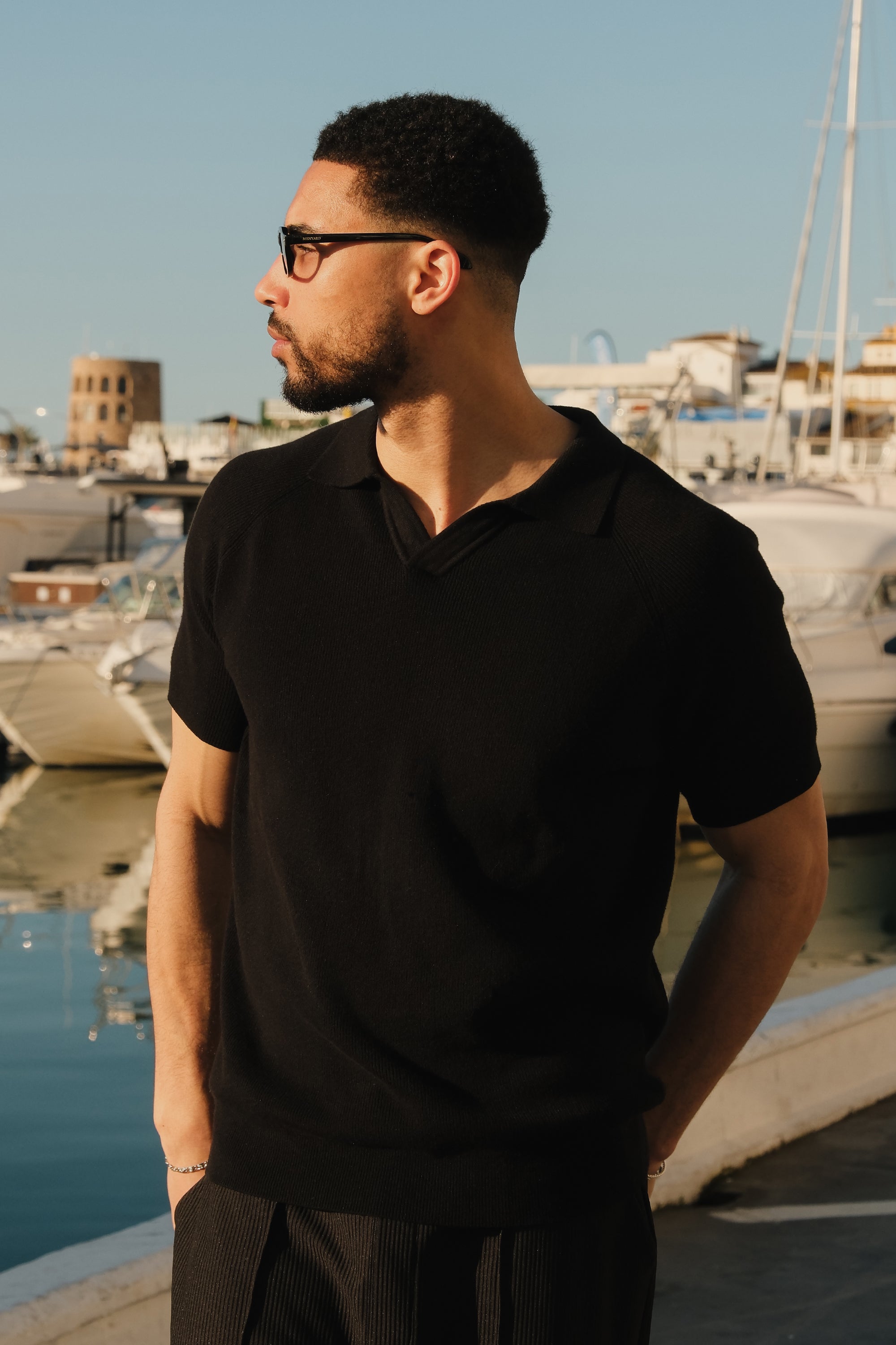 James & Elly™ | Yacht Polo - Black