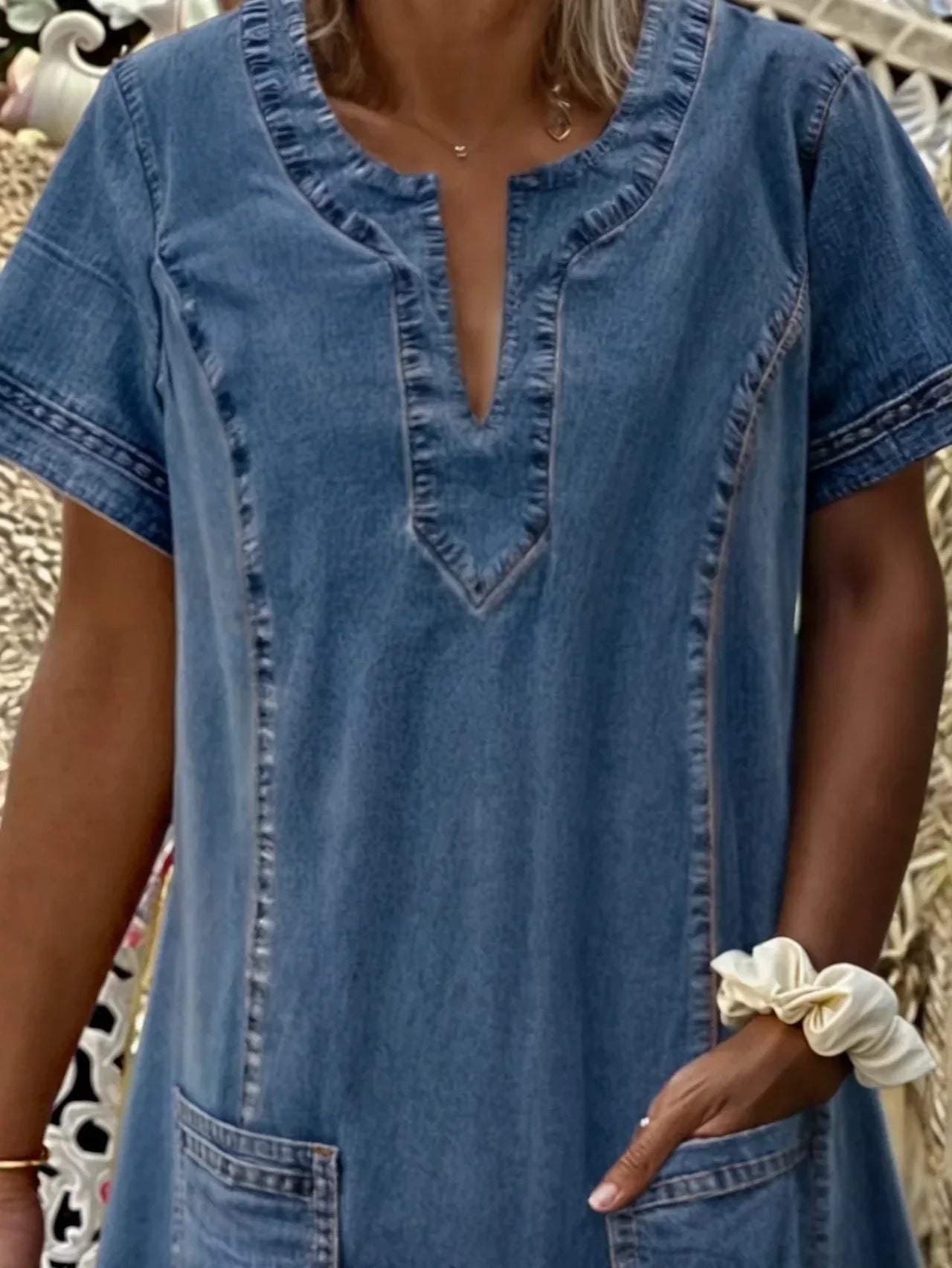 James & Elly™ | Denim Dress with Pockets