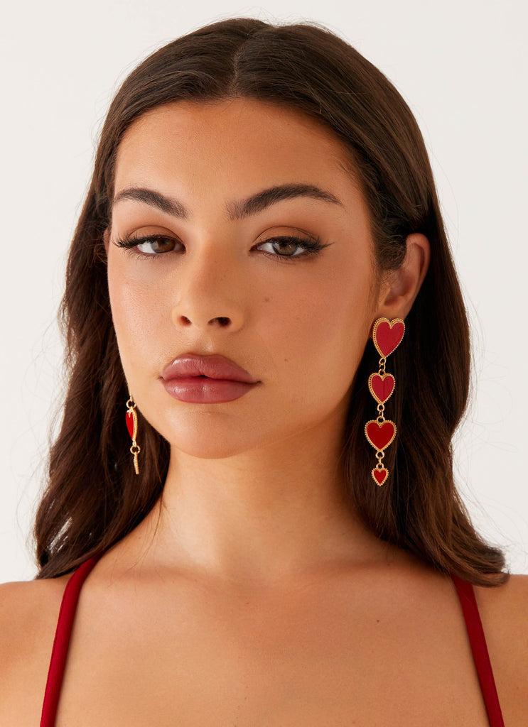 James & Elly™ | Red Love Earrings