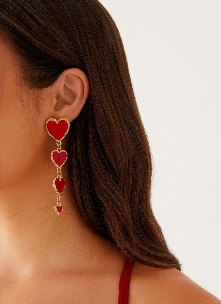 James & Elly™ | Red Love Earrings