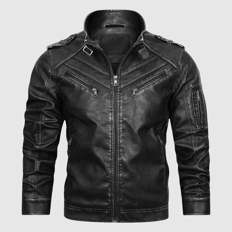 Armored Biker Streetwear Leather Jacket