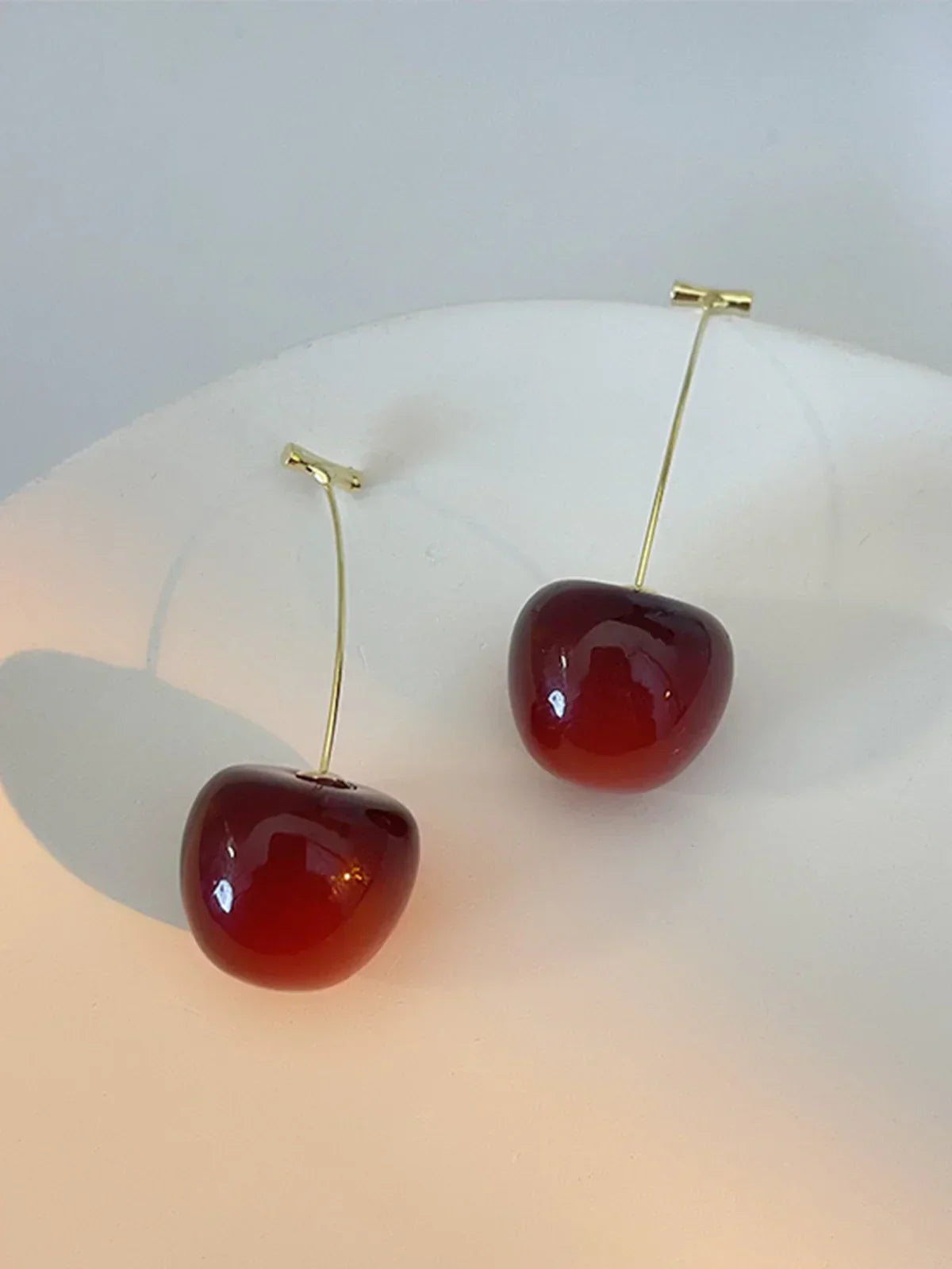 James & Elly™ | Cherry Drop Earrings Burgundy