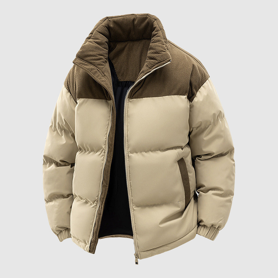 Casual Winter Zip-Up Puffer Men’s Jacket