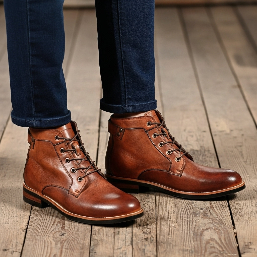Fanum | Men's Retro Round Toe Boots
