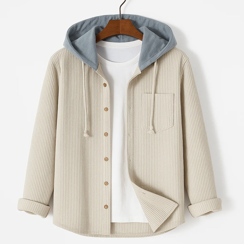 William | Hooded Corduroy ButtonUp Overshirt