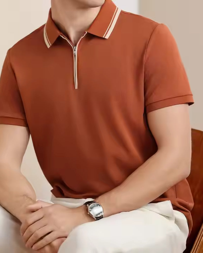James & Elly™ | Ridgeway Zip Polo