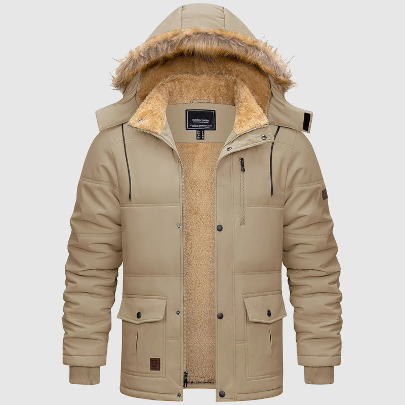 Men’s Fleece Lined Hooded Winter Parka