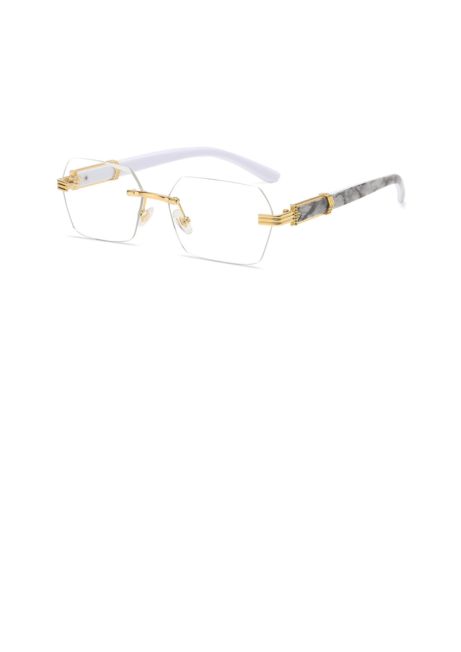 James & Elly™ | White Marble Gold | Blue