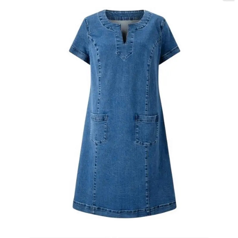 James & Elly™ | Denim Dress with Pockets